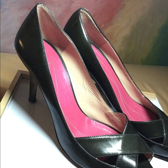Kate spade black/green-ish heels 8.5 good shape - Picture 4 of 6